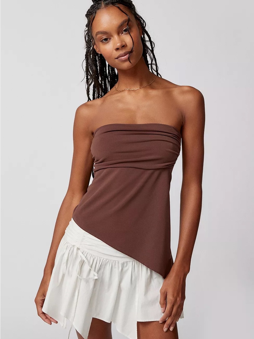 UO Y2K Asymmetrical Tube Top